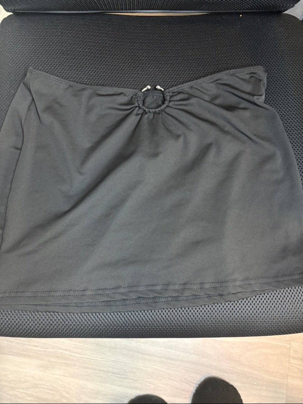 Black Stretch 2 pc outfit with Front Ring Detail